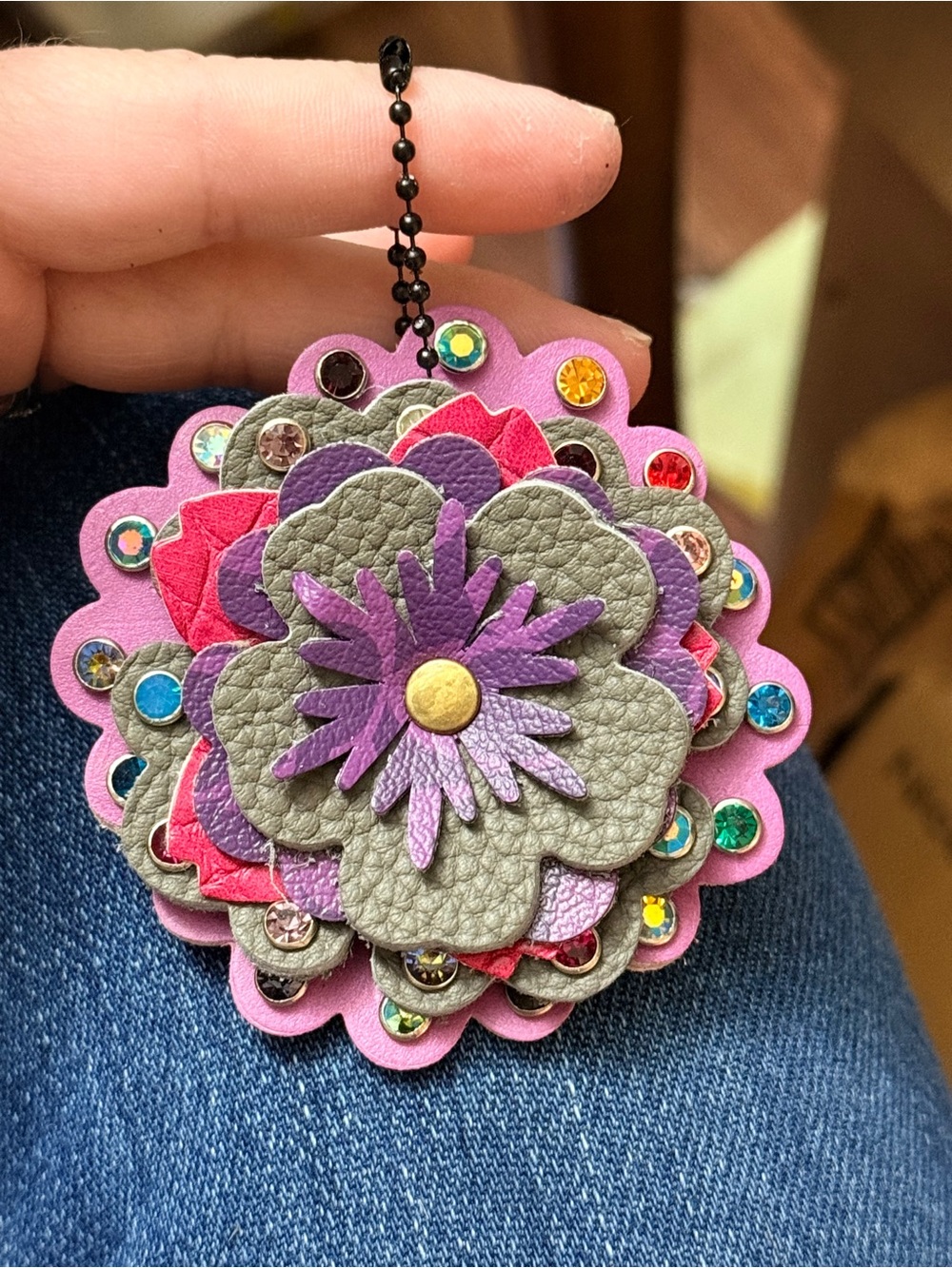 Handmade Floral Bag Charm